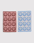 Lightweight Utility Hand Towel Set of 2 - Sky Blue and Blush
