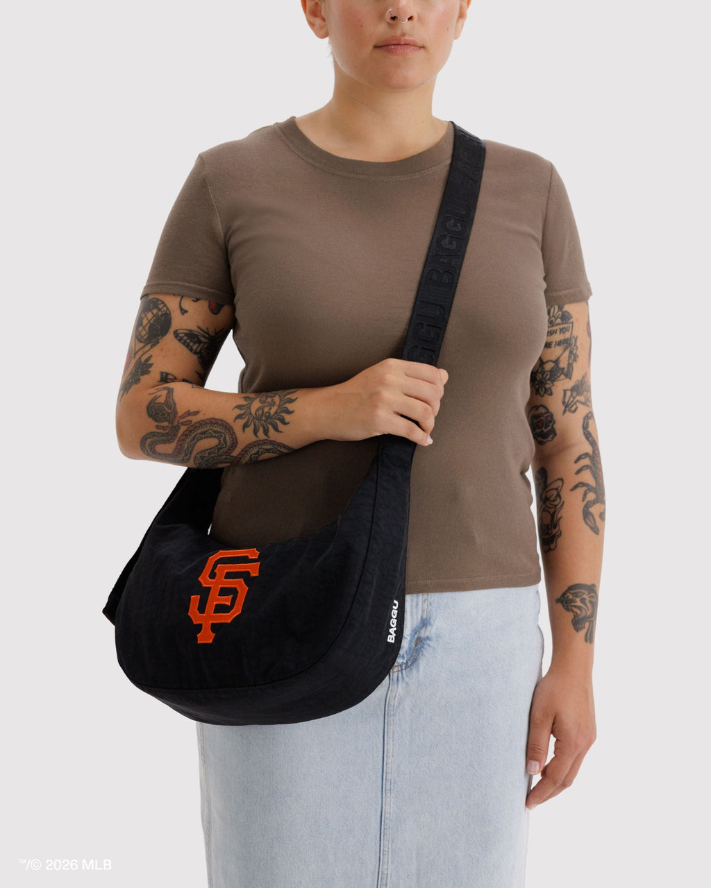 Lightweight Utility Medium Nylon Crescent Bag - San Francisco