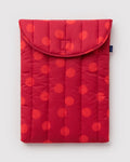 Versatile Carry Puffy Laptop Sleeve 16 - Red Polka