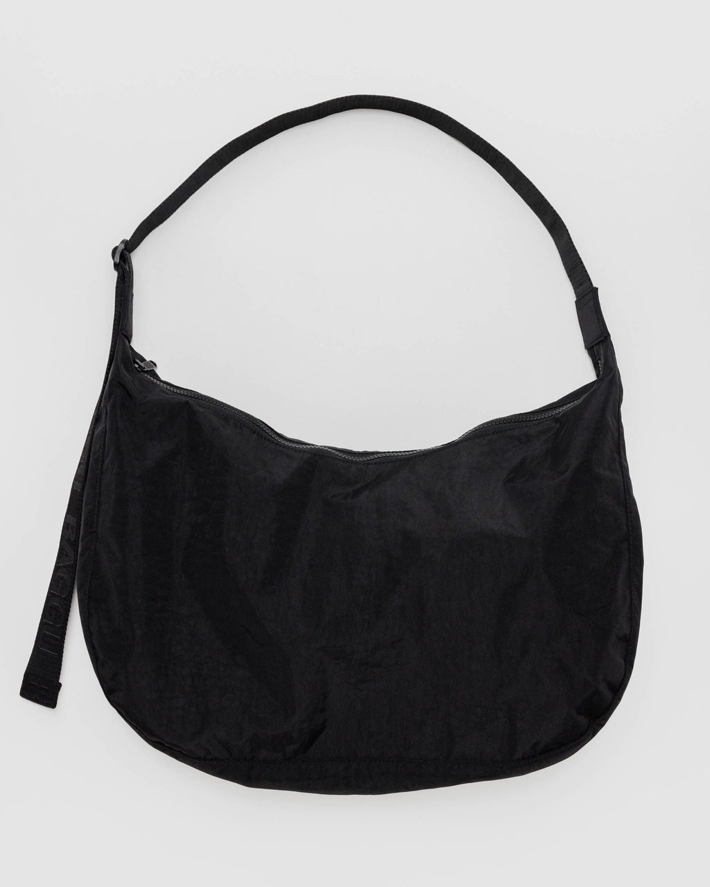 Daily Travel Large Nylon Crescent Bag - Black