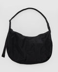 Daily Travel Large Nylon Crescent Bag - Black