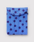 Practical Storage Puffy Laptop Sleeve 13 14 - Blue Polka
