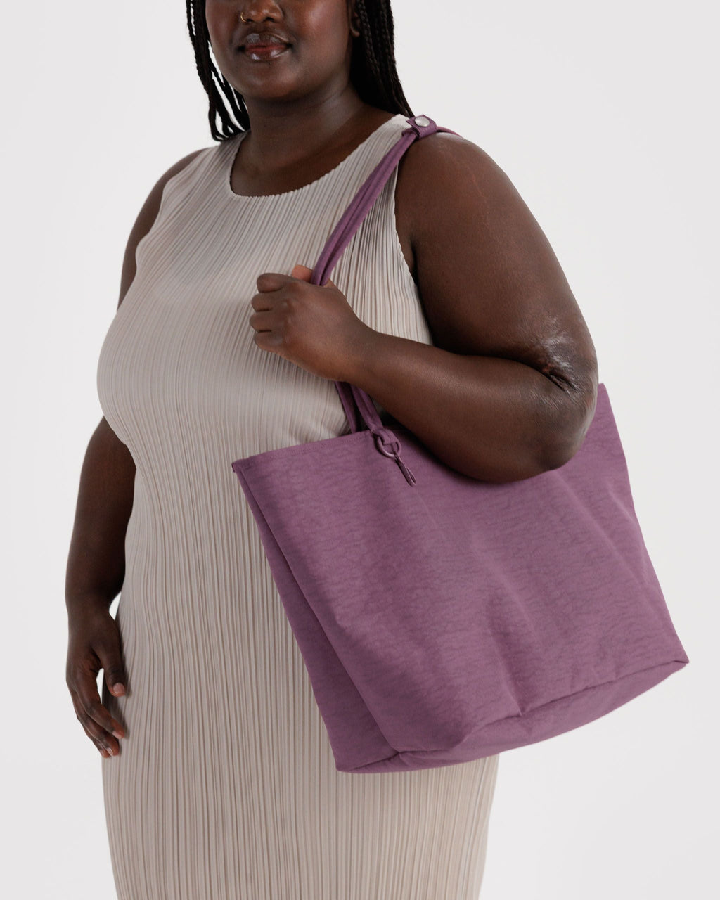 Lightweight Utility Large Nylon Reversible Tote - Wild Plum