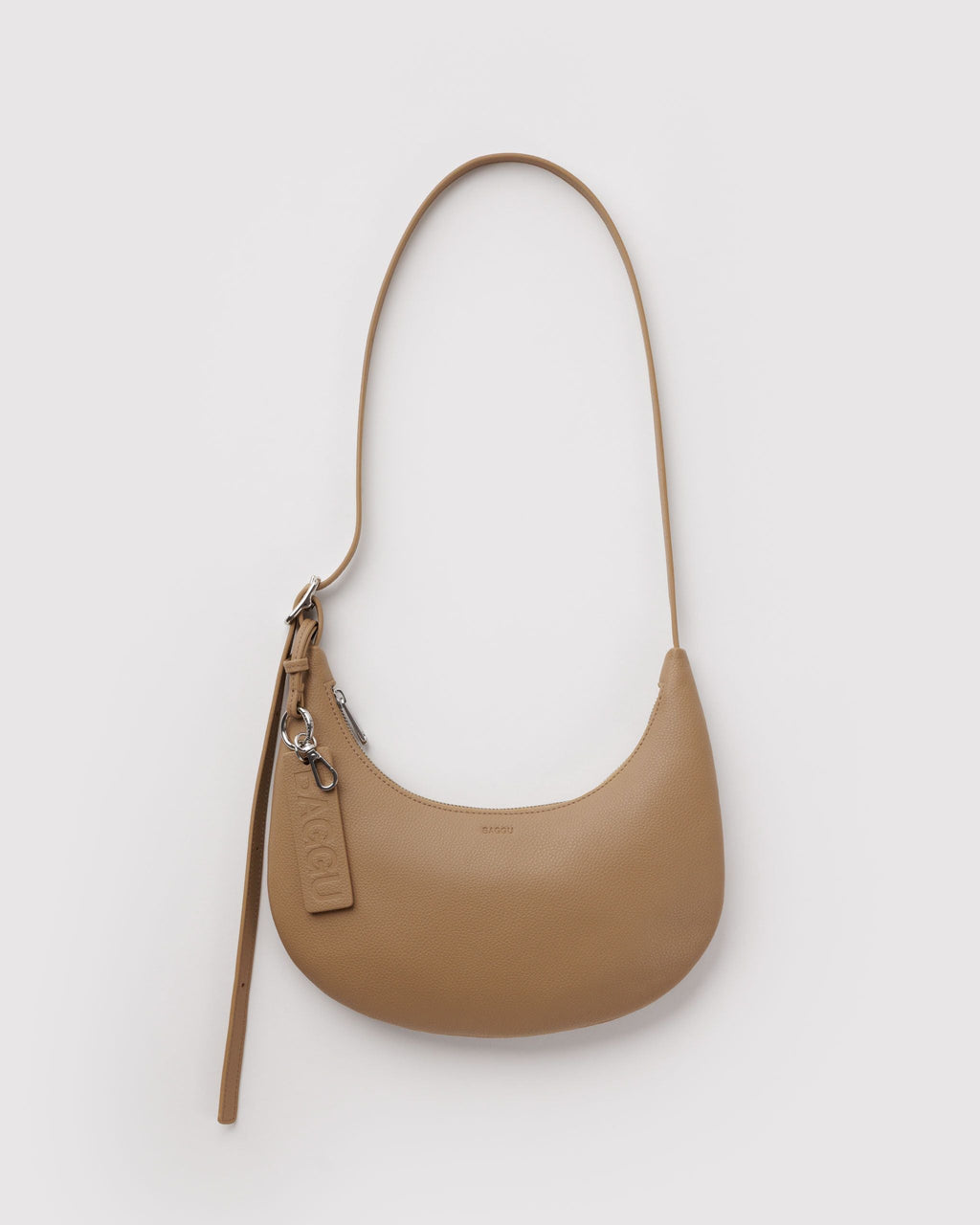 Versatile Carry Small Recycled Leather Flat Crescent -