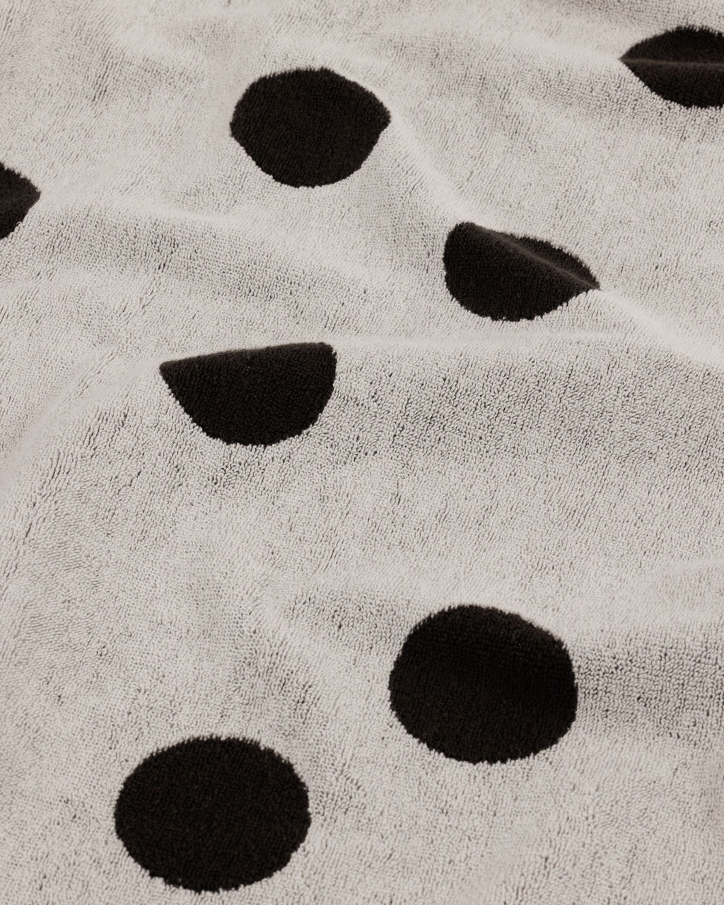 Versatile Carry Bath Towel - Cream and Black Polka