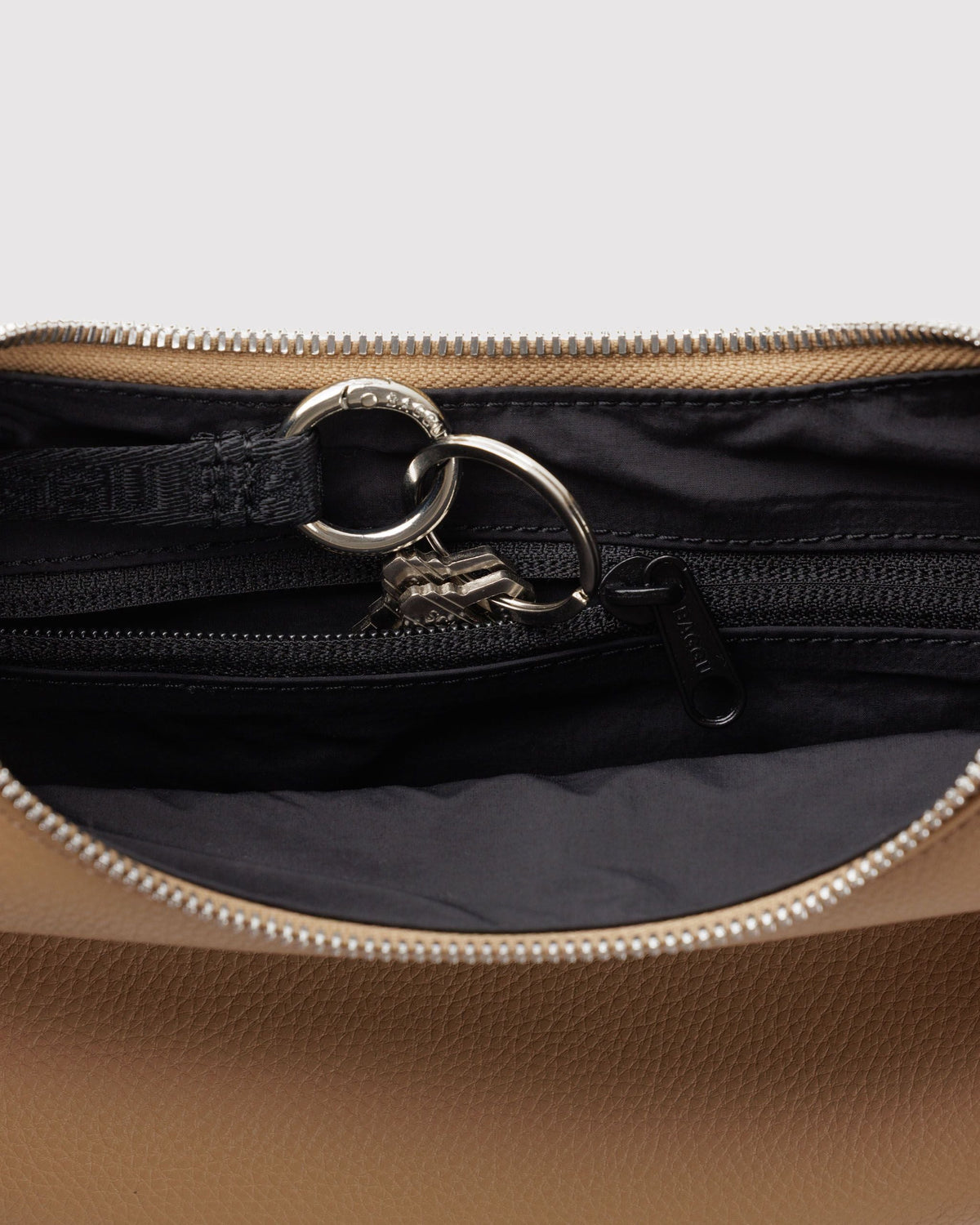 Versatile Carry Small Recycled Leather Flat Crescent -