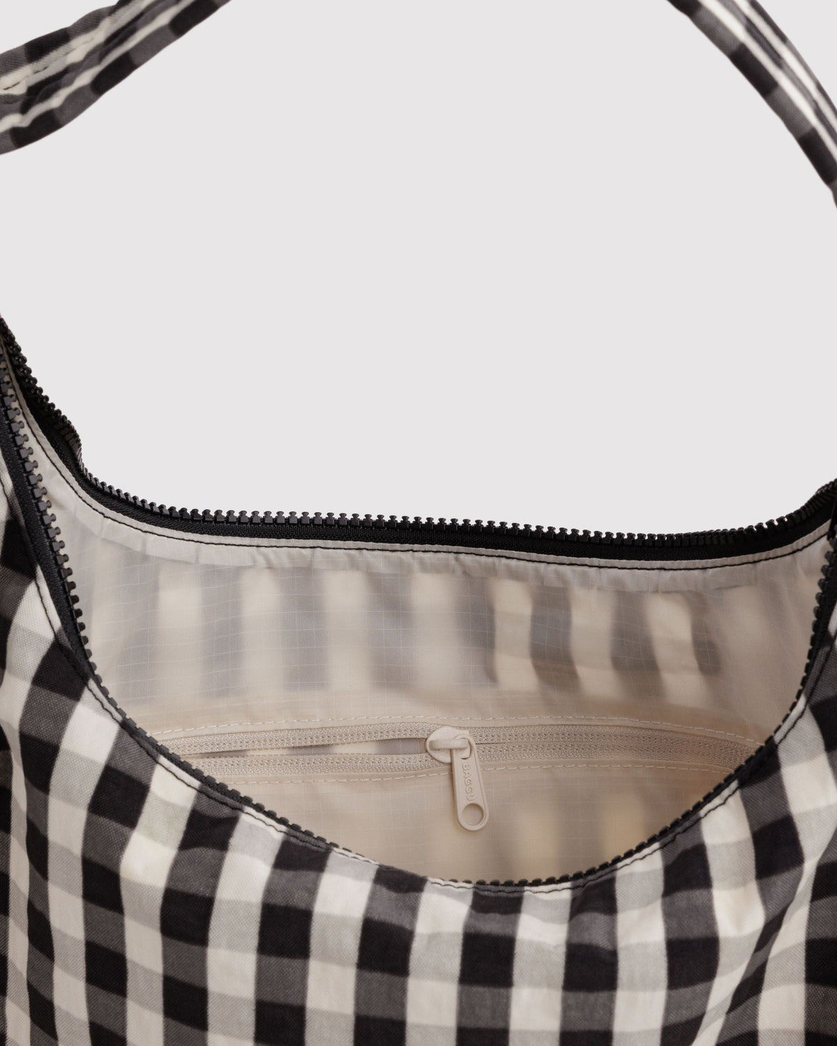Everyday Carry Nylon Shoulder Bag - Black and Cream