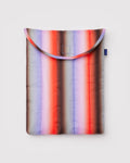 Daily Travel Puffy Laptop Sleeve 13 14 - Gradient Stripe Poppy and
