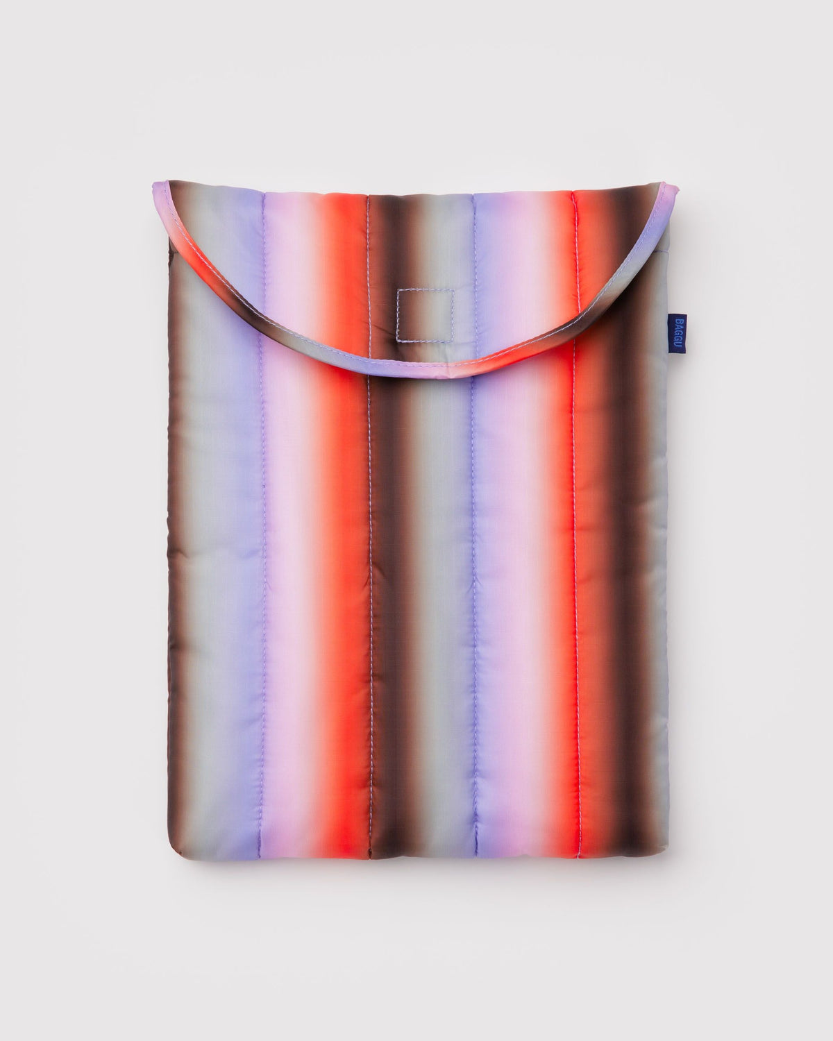 Daily Travel Puffy Laptop Sleeve 13 14 - Gradient Stripe Poppy and