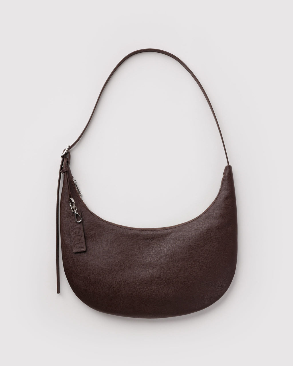 Versatile Carry Medium Recycled Leather Flat Crescent -