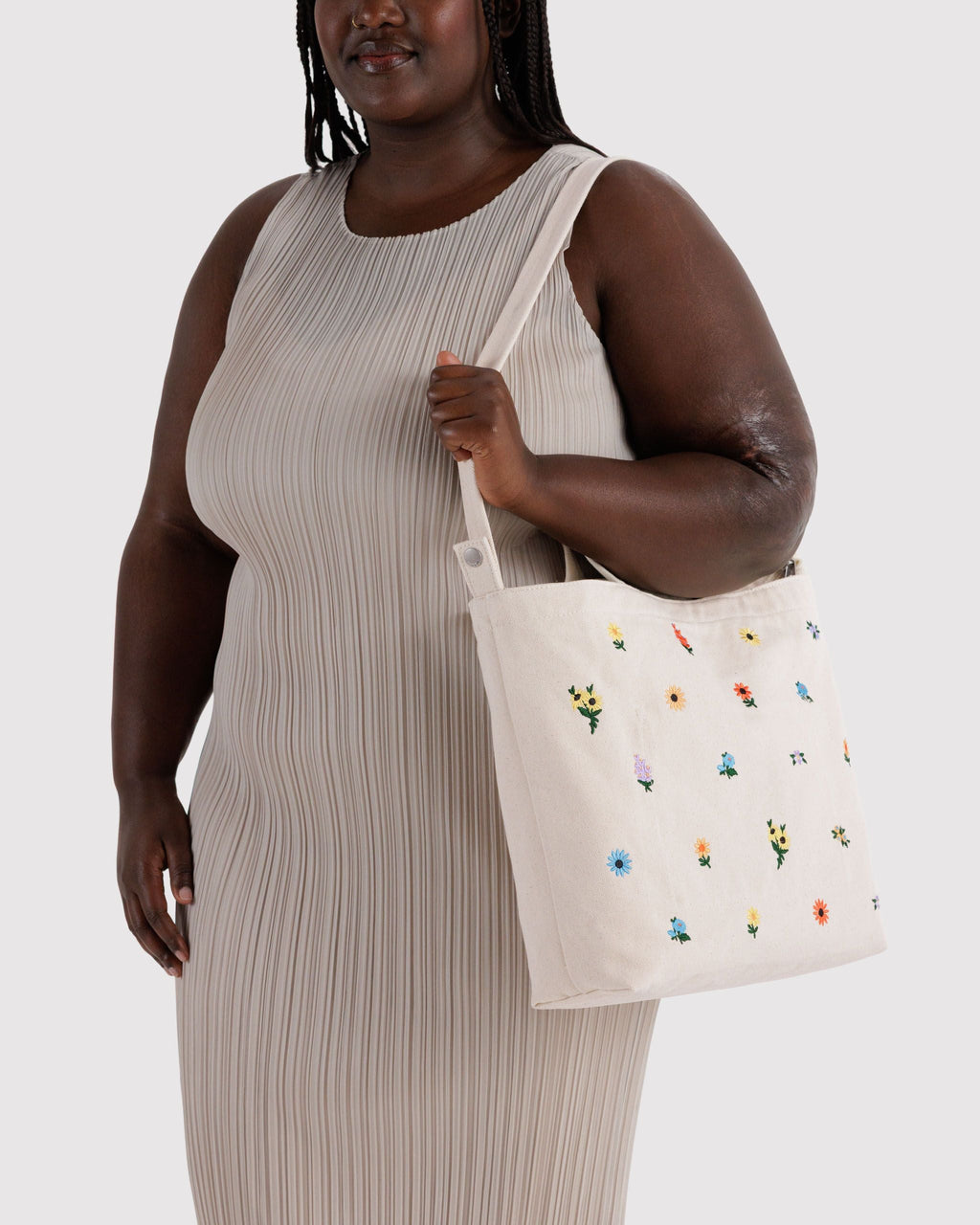 Versatile Carry Horizontal Zip Duck Bag - Embroidered Ditsy