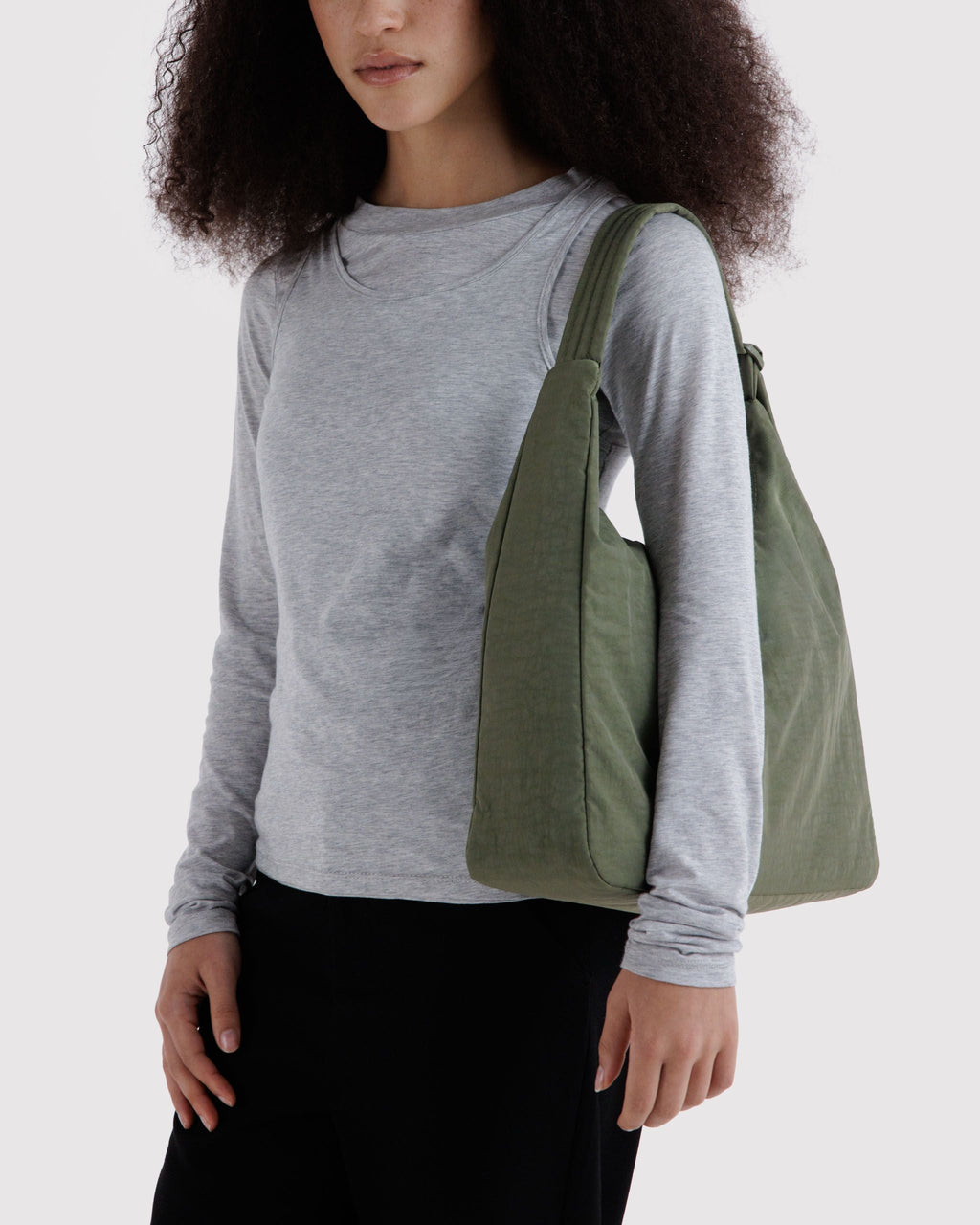 Lightweight Utility Nylon Shoulder Bag -