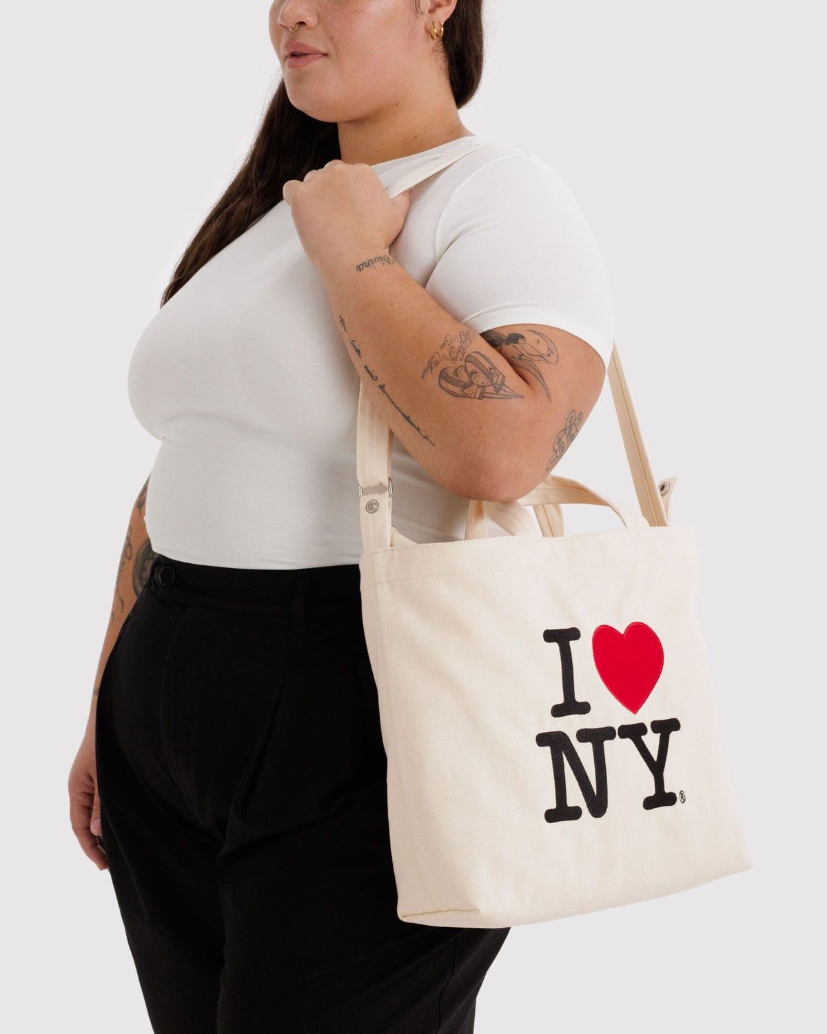 Lightweight Utility Horizontal Zip Duck Bag - I Love