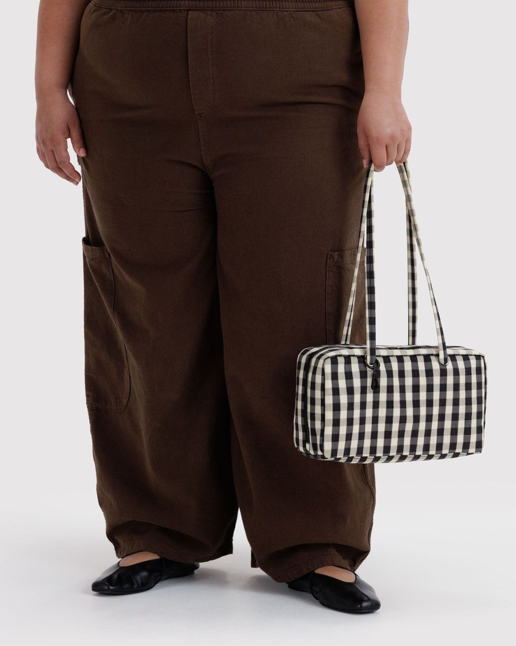 Everyday Carry Nylon Bowler Bag - Black and Cream