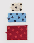 Everyday Carry Flat Pouch Set - Polka Dot