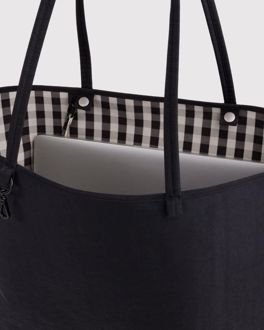 Practical Storage Large Nylon Reversible Tote - Black