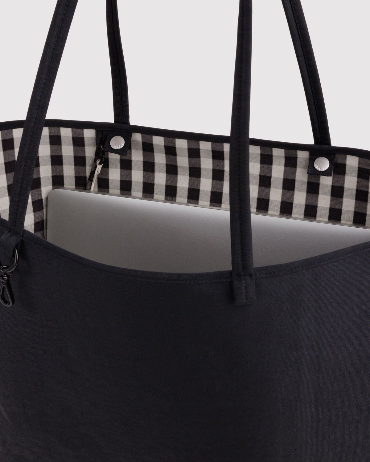 Practical Storage Large Nylon Reversible Tote - Black