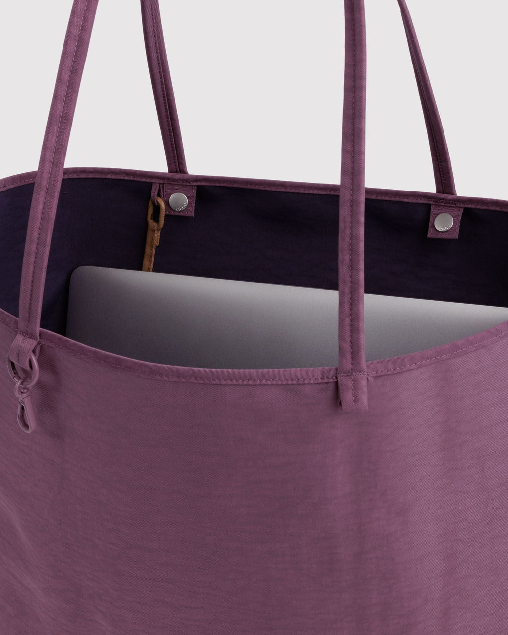 Lightweight Utility Large Nylon Reversible Tote - Wild Plum