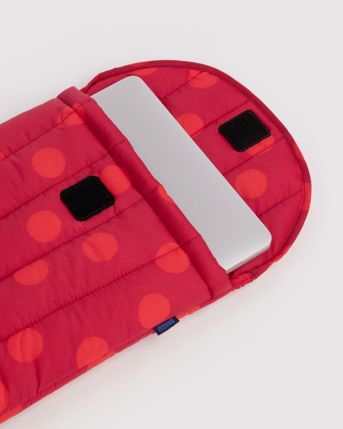 Daily Travel Puffy Laptop Sleeve 13 14 - Red Polka