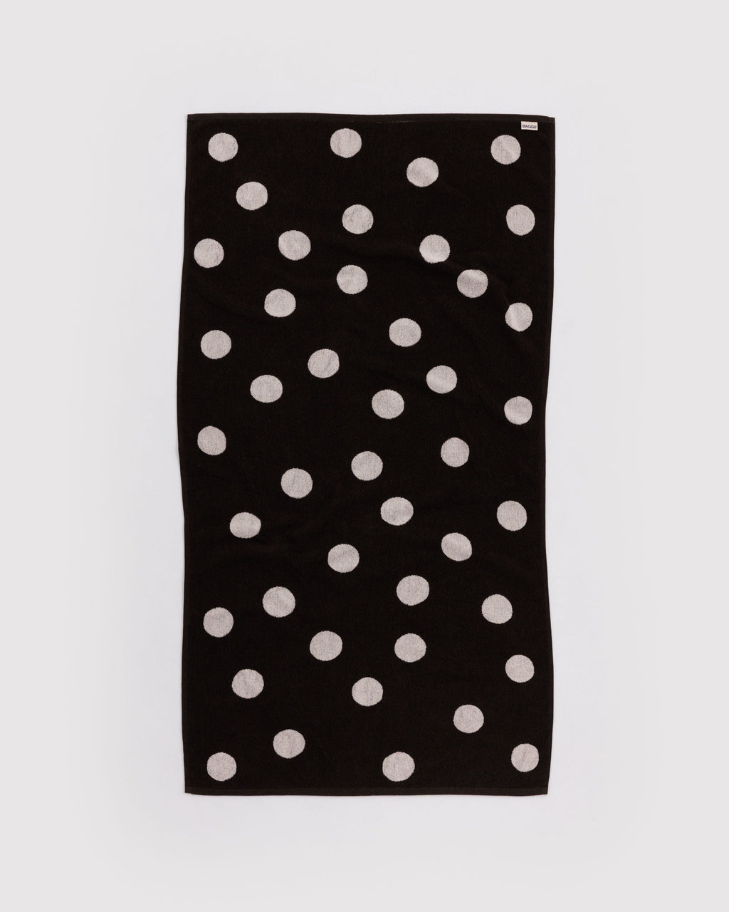 Versatile Carry Bath Towel - Cream and Black Polka