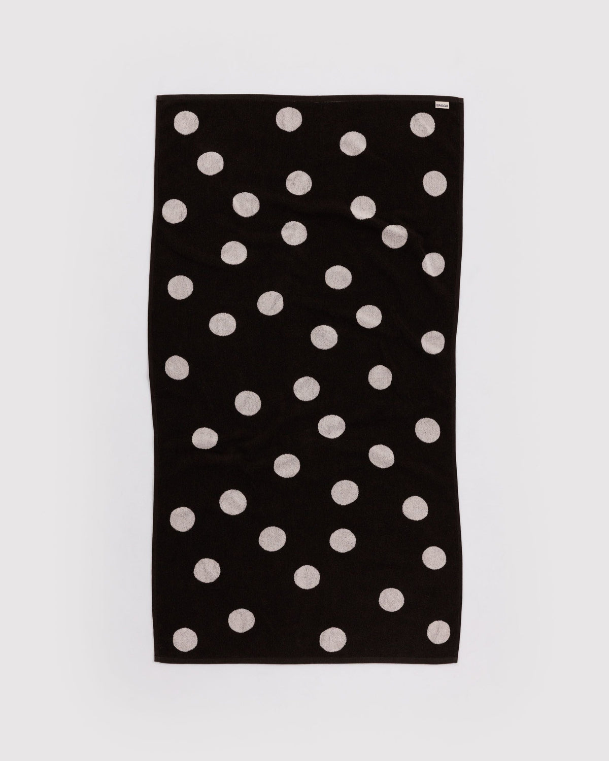 Versatile Carry Bath Towel - Cream and Black Polka