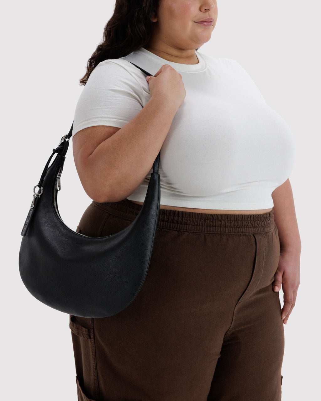 Everyday Carry Medium Recycled Leather Flat Crescent -