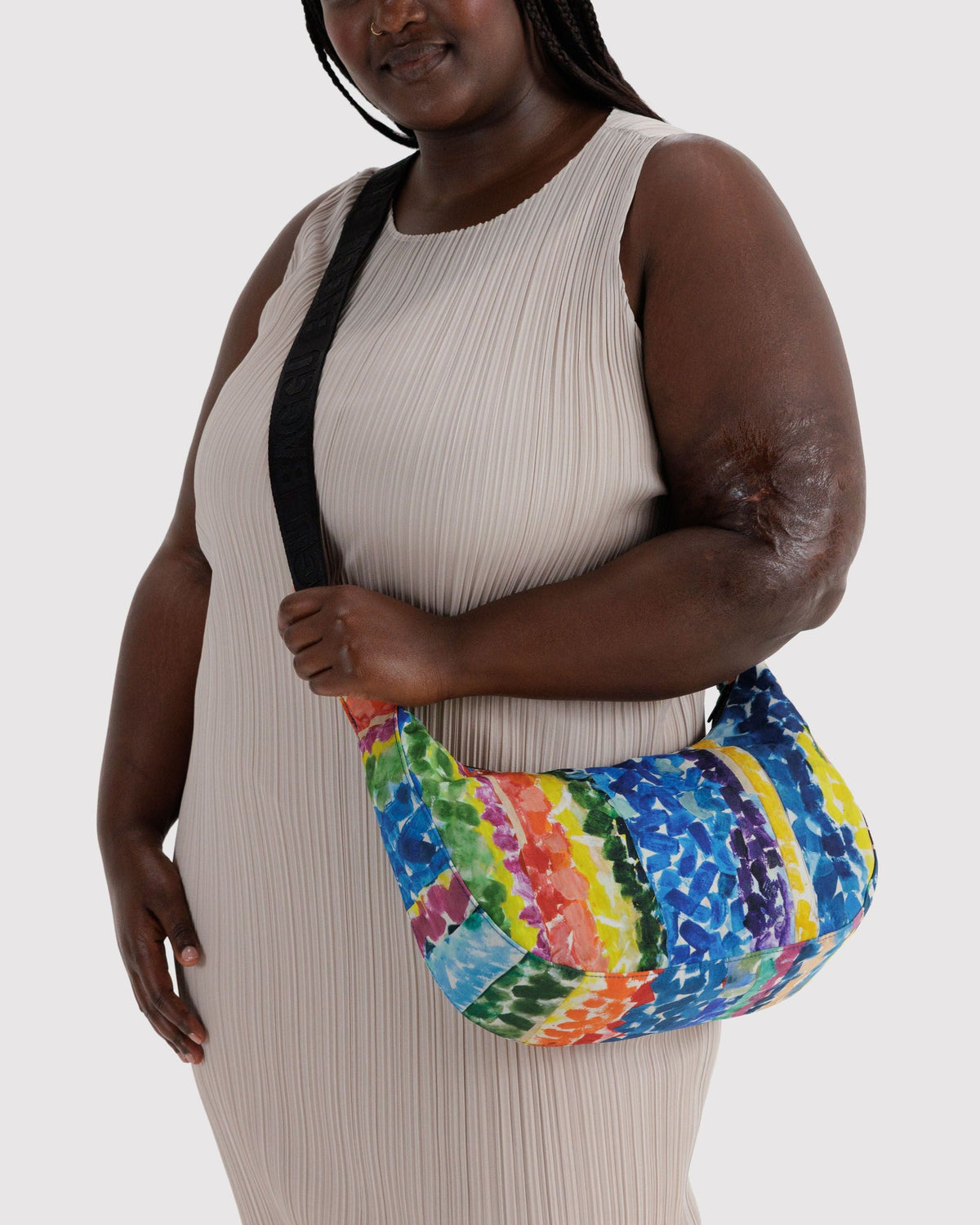 Daily Travel Medium Nylon Crescent Bag - Untitled Alma Woodsey
