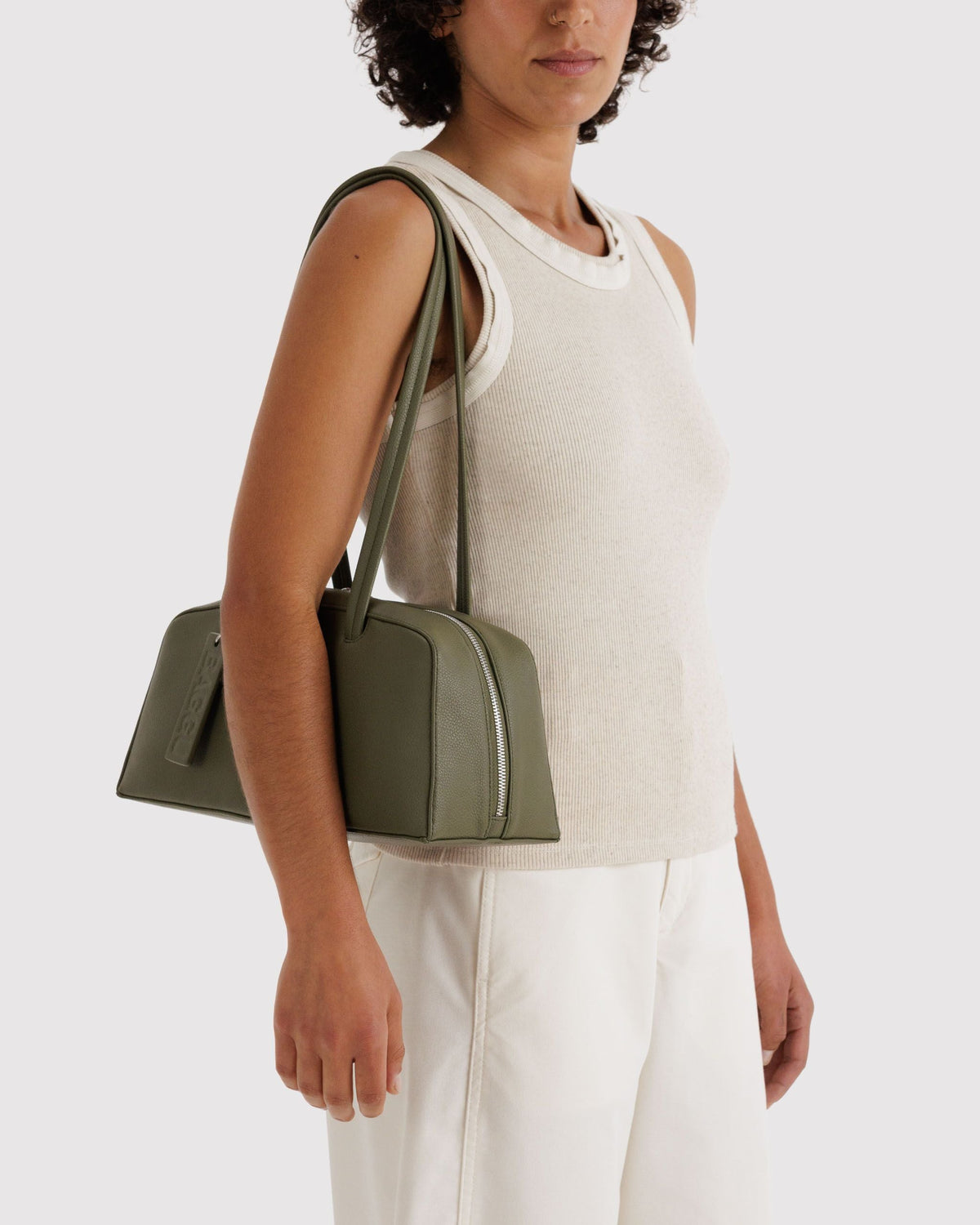 Versatile Carry Recycled Leather Bowler Bag -