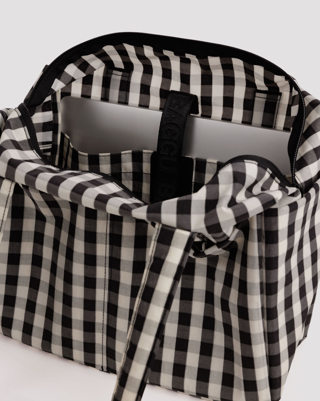 Lightweight Utility Everyday Cloud Bag - Black and Cream