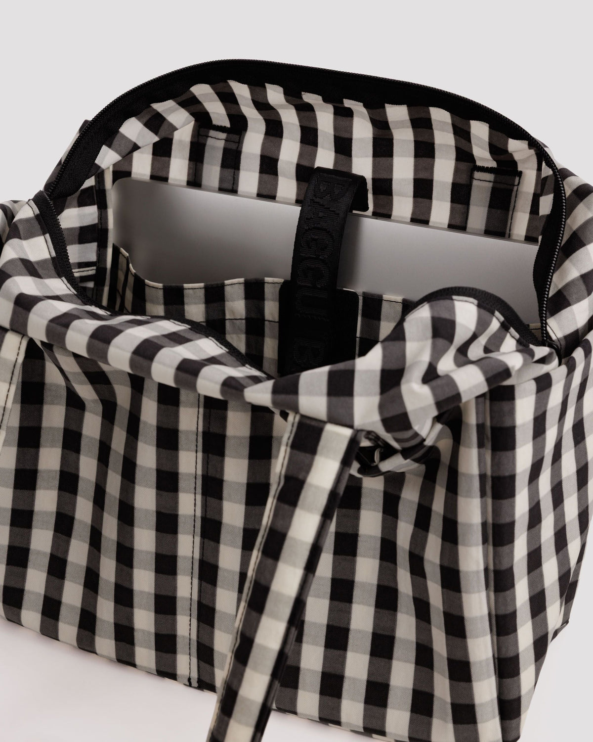 Lightweight Utility Everyday Cloud Bag - Black and Cream