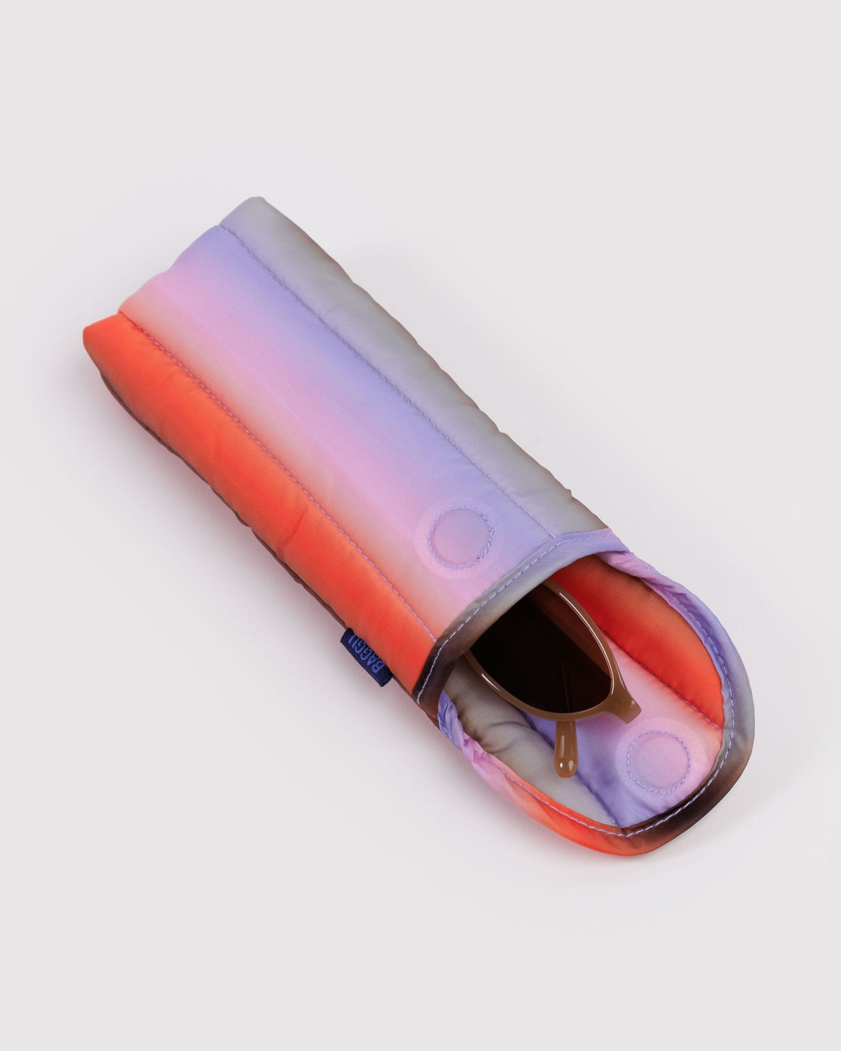 Versatile Carry Puffy Glasses Sleeve - Gradient Stripe Poppy and