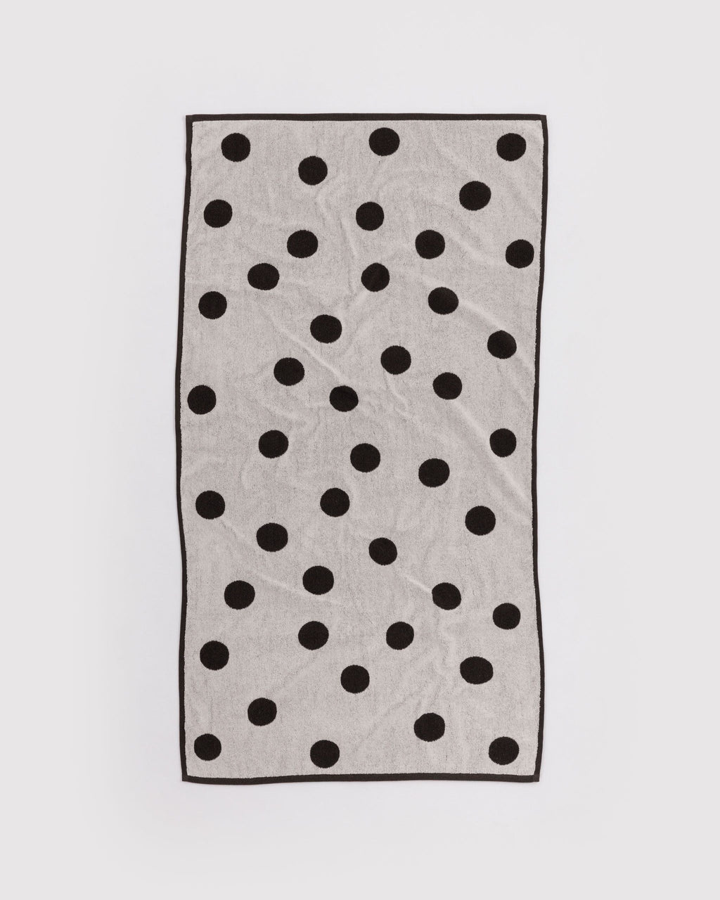 Versatile Carry Bath Towel - Cream and Black Polka