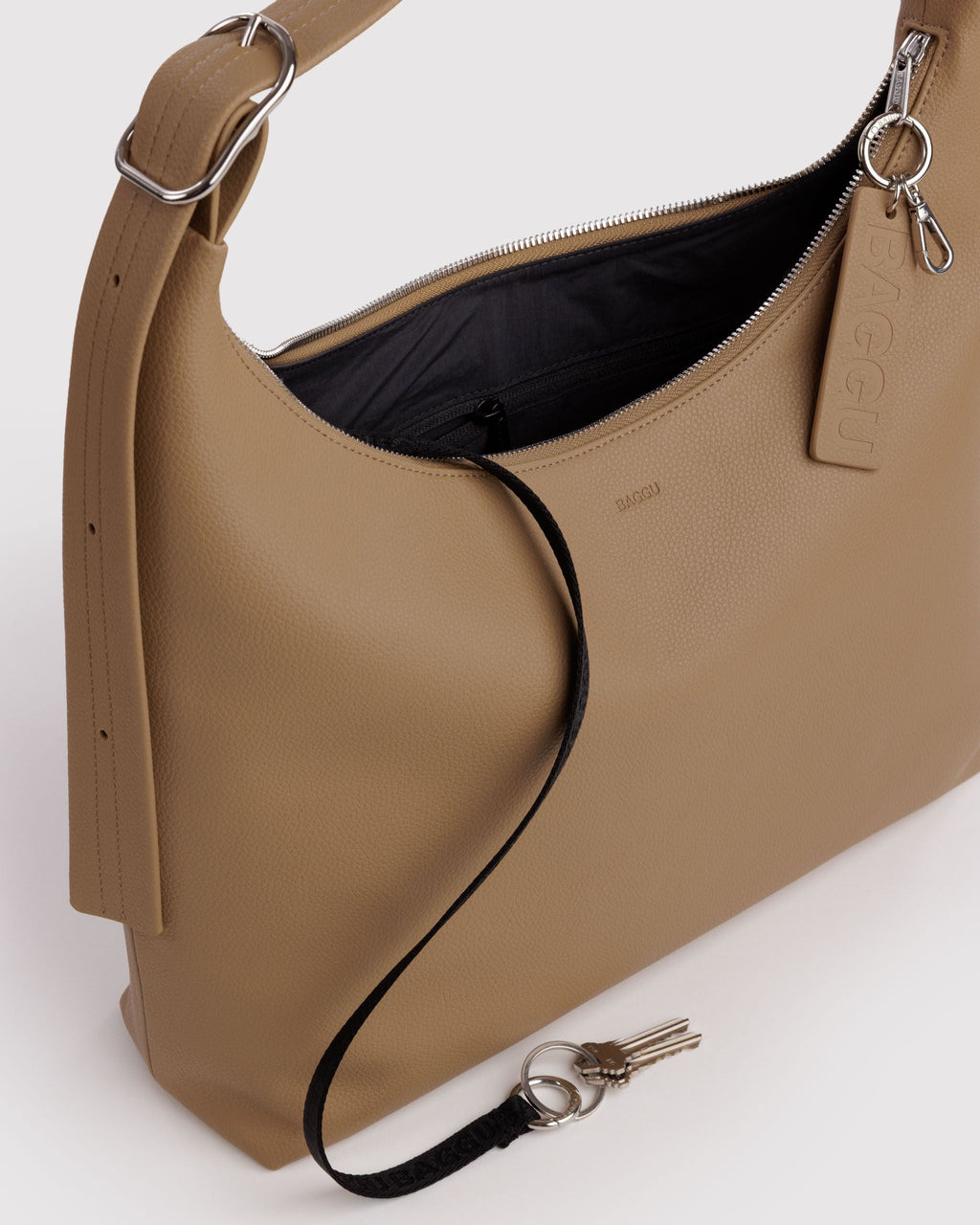 Practical Storage Recycled Leather Shoulder Bag -