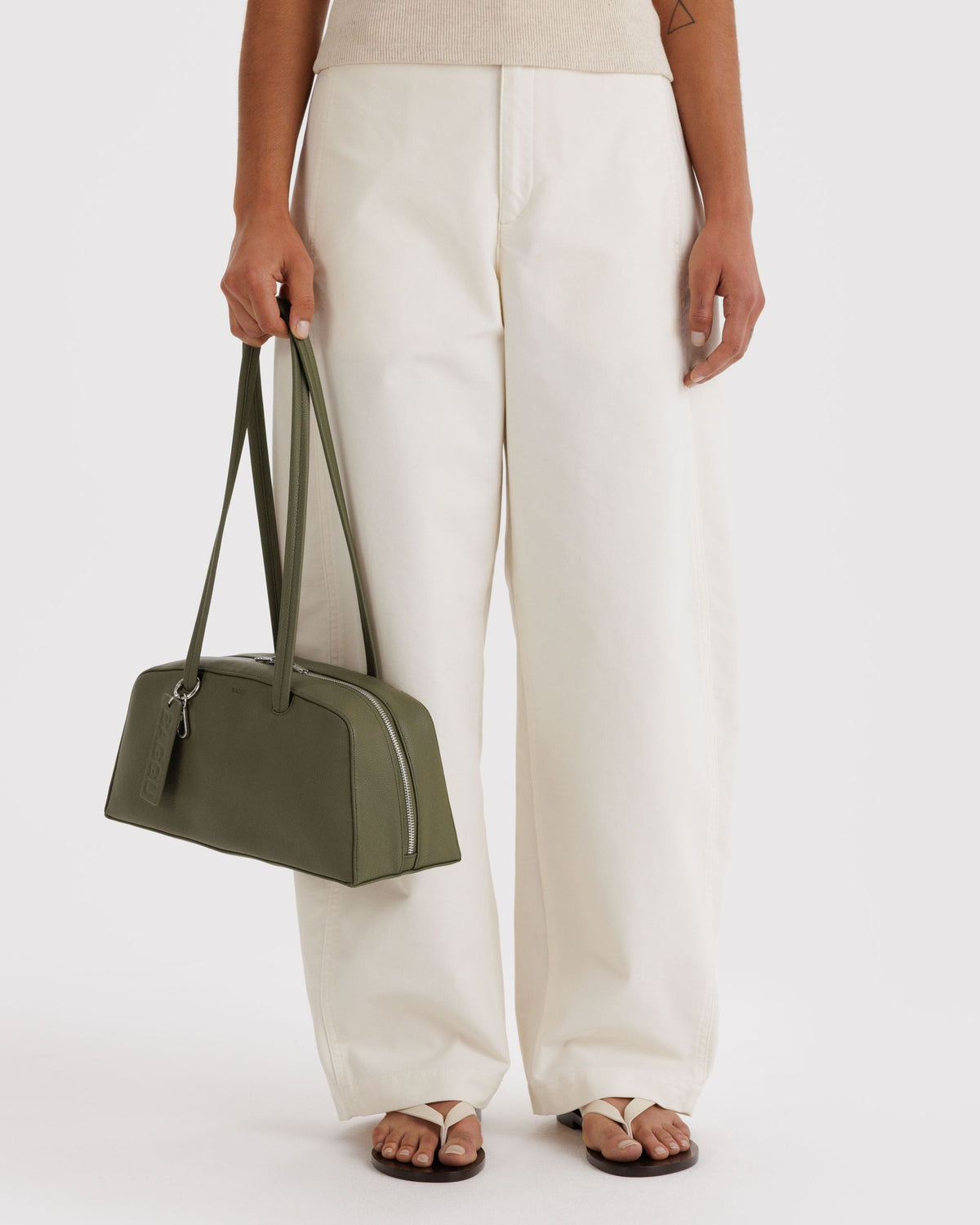 Versatile Carry Recycled Leather Bowler Bag -