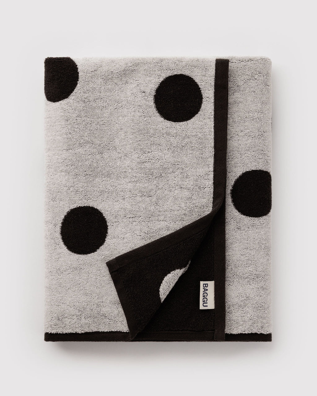 Versatile Carry Bath Towel - Cream and Black Polka