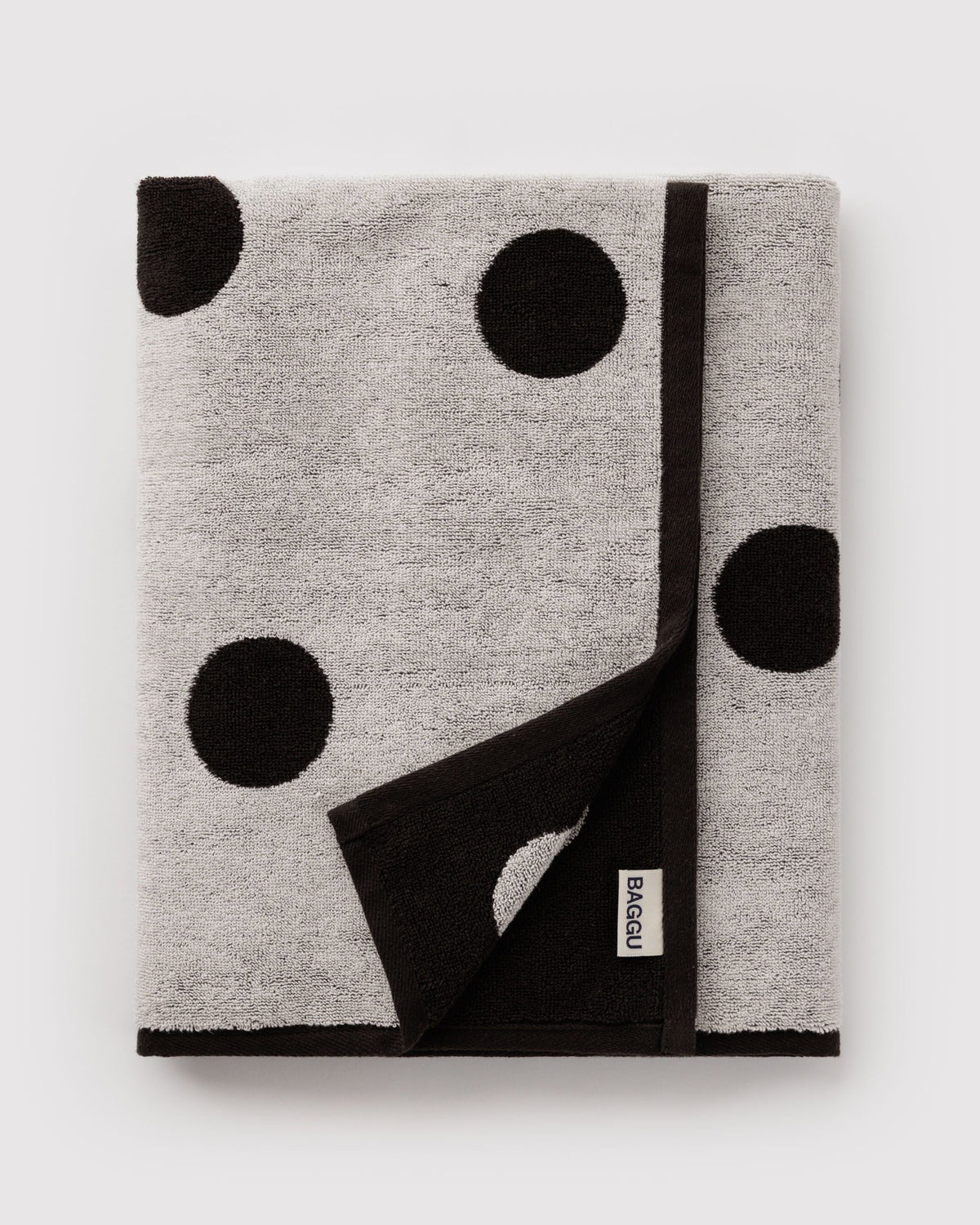 Versatile Carry Bath Towel - Cream and Black Polka