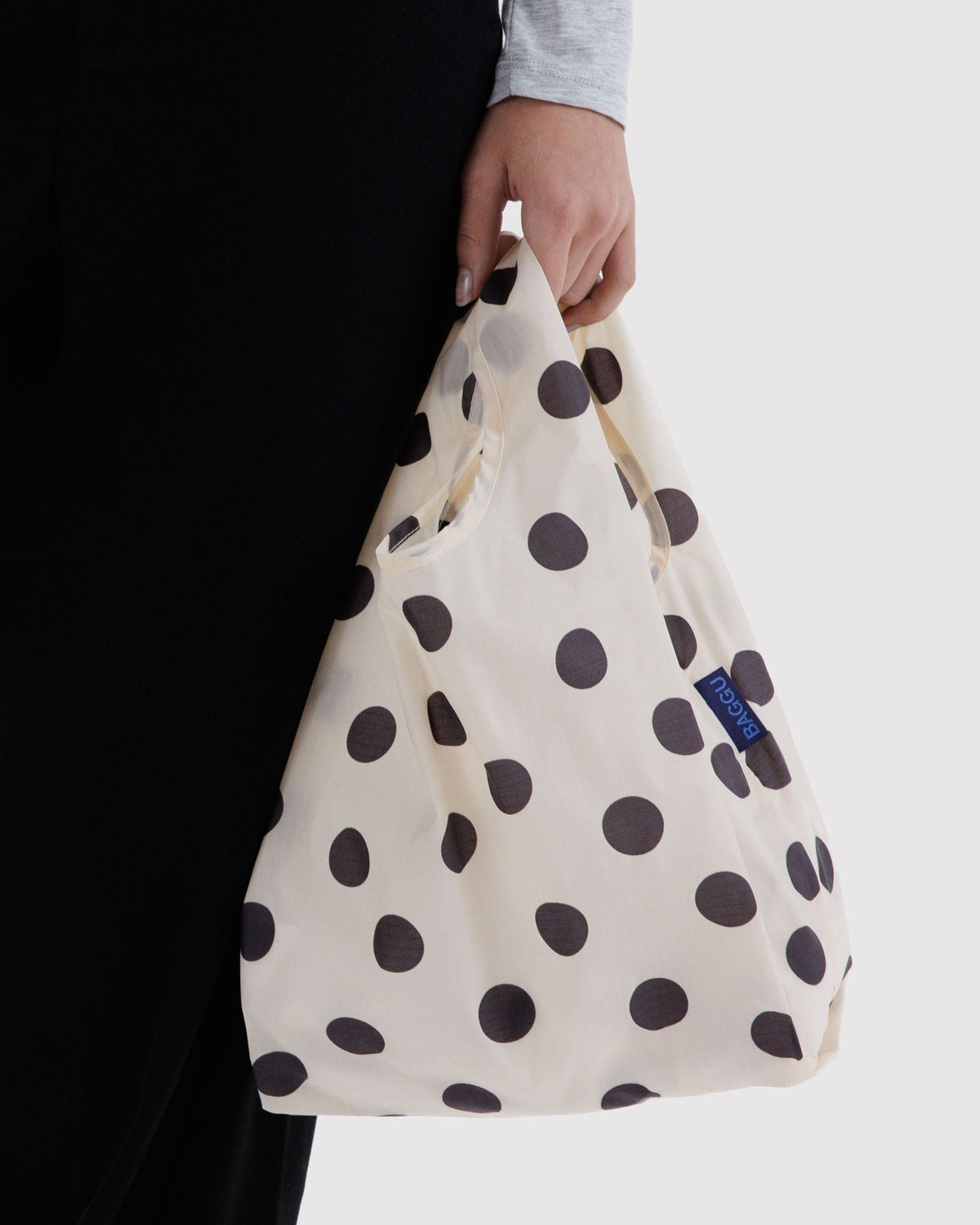 Practical Storage Baby Baggu - Cream and Black Polka