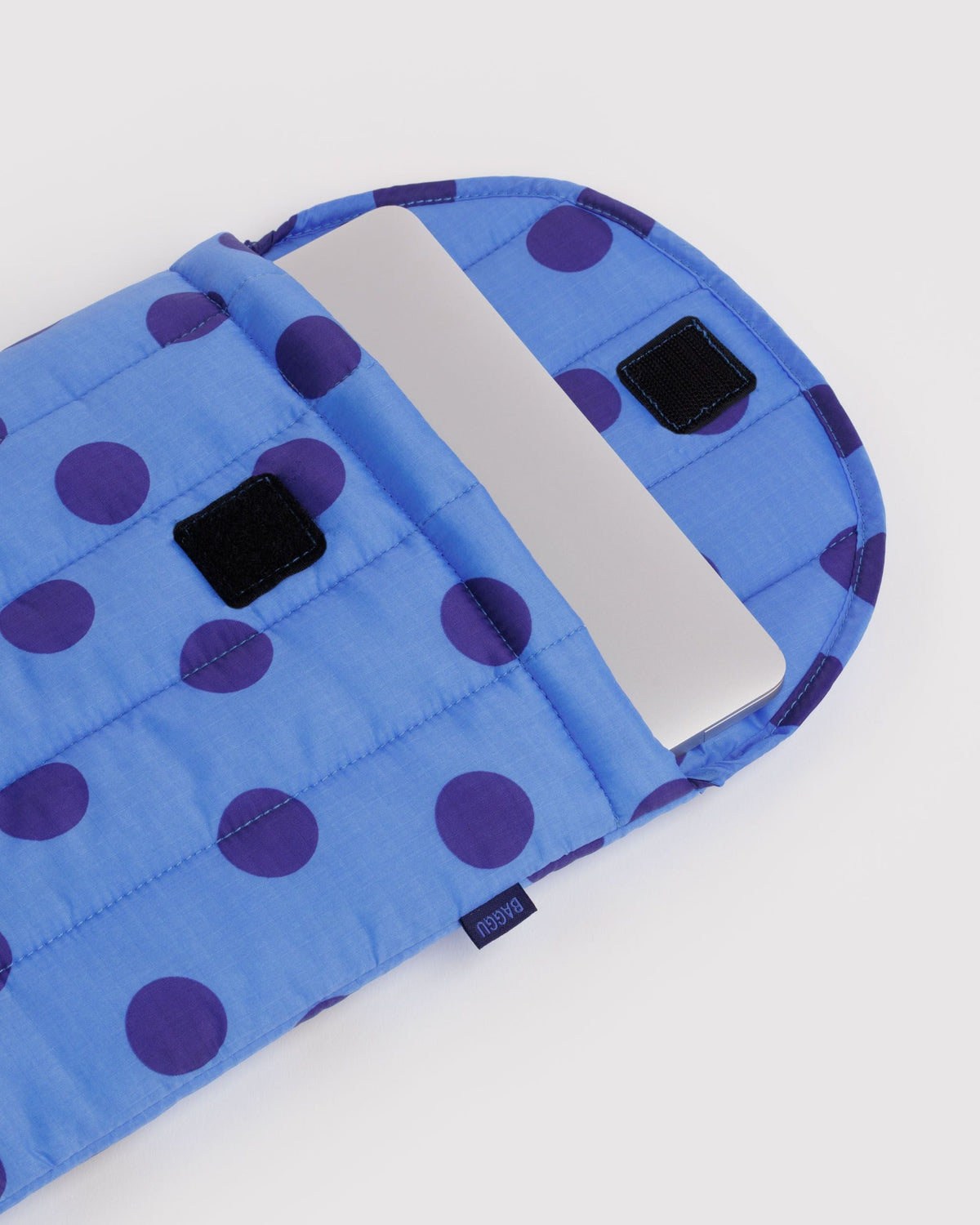 Practical Storage Puffy Laptop Sleeve 13 14 - Blue Polka