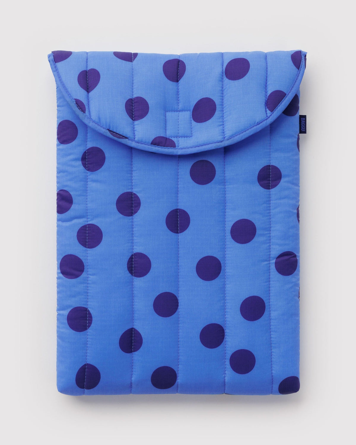 Lightweight Utility Puffy Laptop Sleeve 16 - Blue Polka