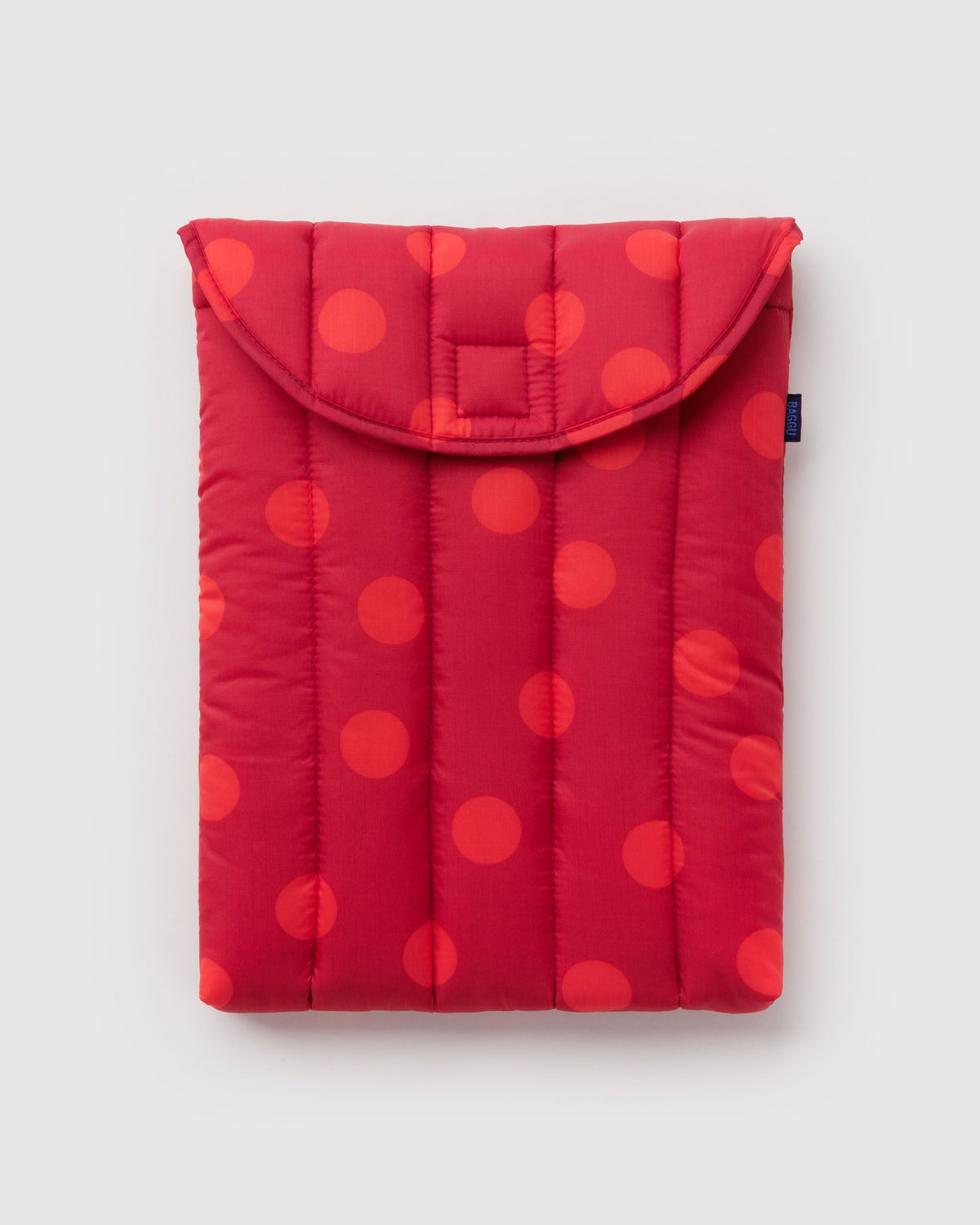 Daily Travel Puffy Laptop Sleeve 13 14 - Red Polka