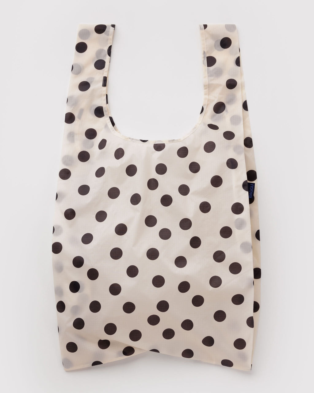 Everyday Carry Big Baggu - Cream and Black Polka