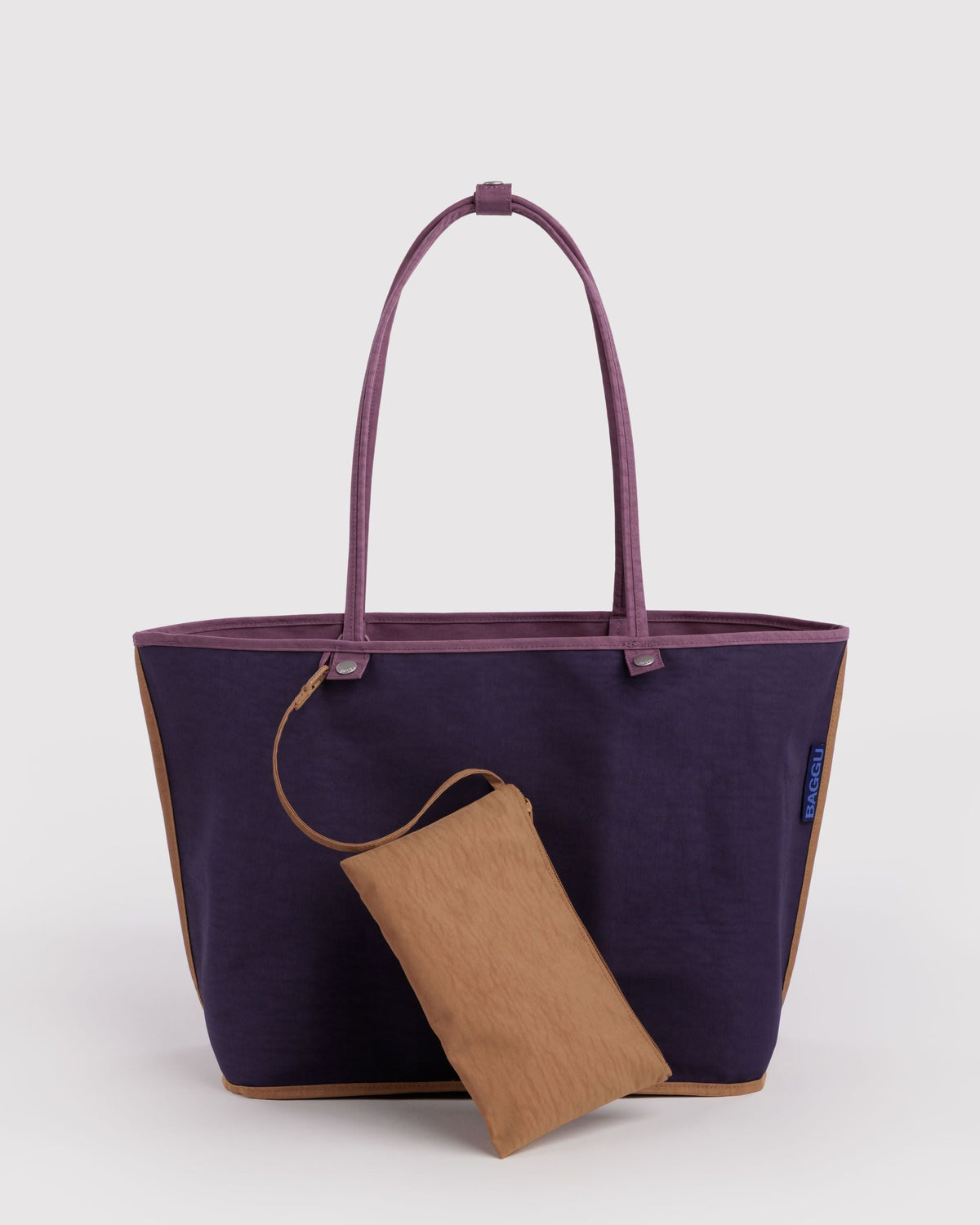 Lightweight Utility Large Nylon Reversible Tote - Wild Plum
