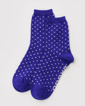 Everyday Carry Crew Sock - Micro Blue and White Polka