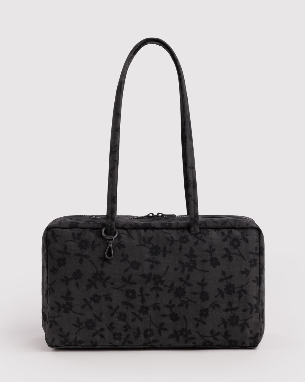 Daily Travel Medium Nylon Bowler Bag - Charcoal Ditsy