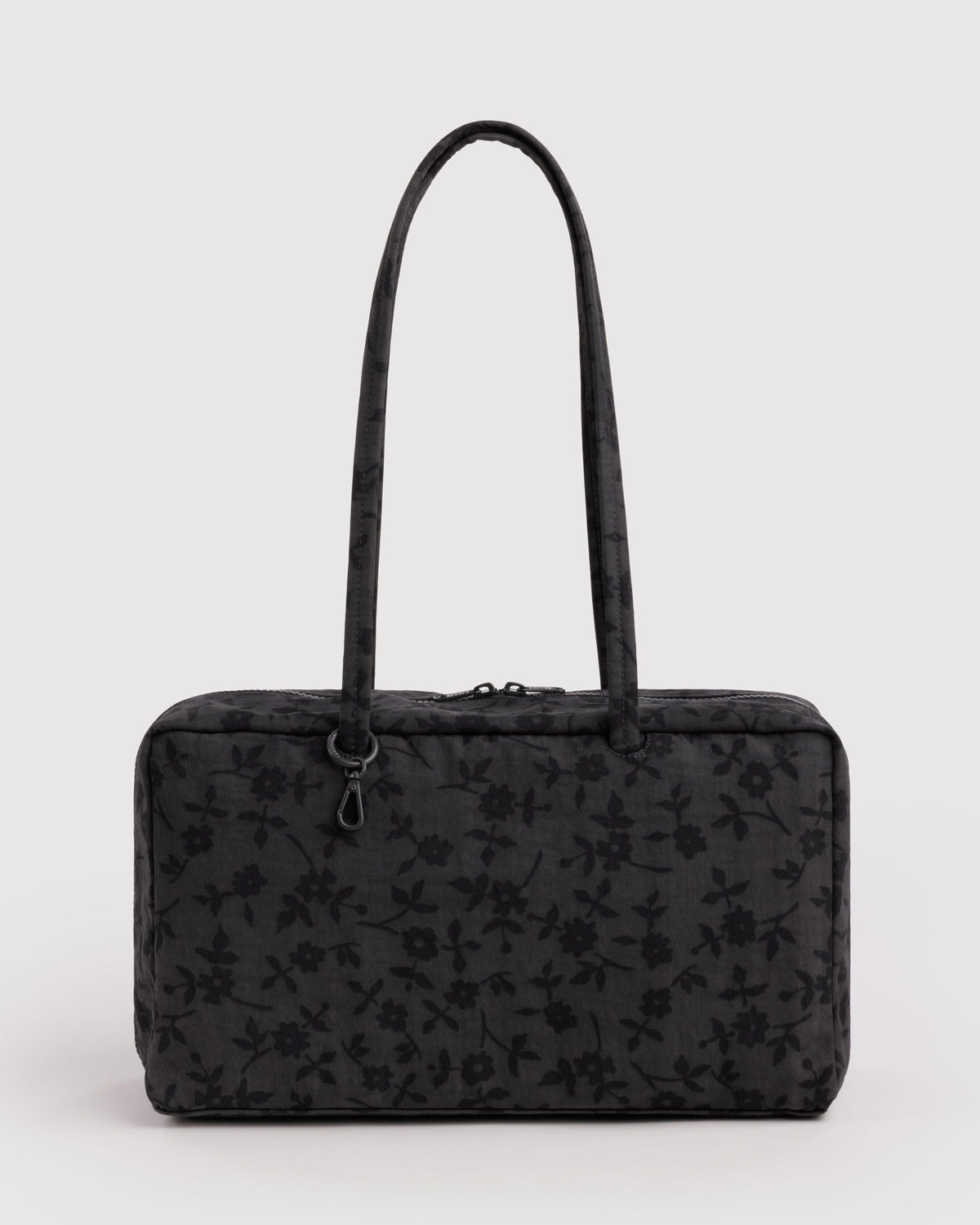 Daily Travel Medium Nylon Bowler Bag - Charcoal Ditsy