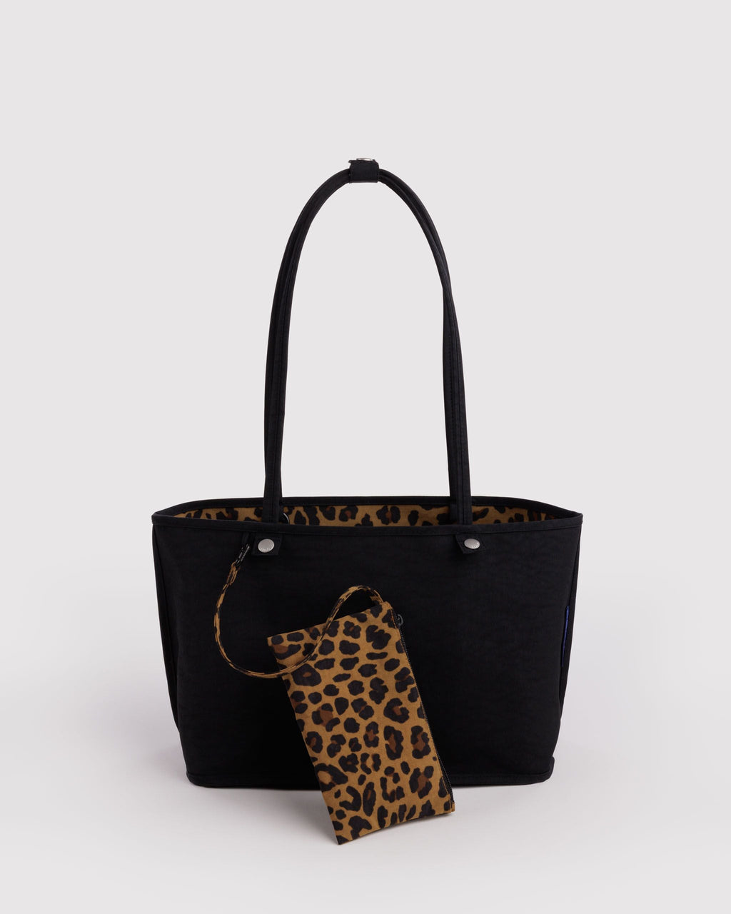 Practical Storage Medium Nylon Reversible Tote - Leopard