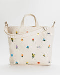 Versatile Carry Horizontal Zip Duck Bag - Embroidered Ditsy