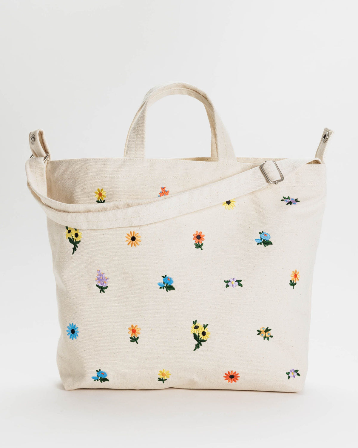 Versatile Carry Horizontal Zip Duck Bag - Embroidered Ditsy